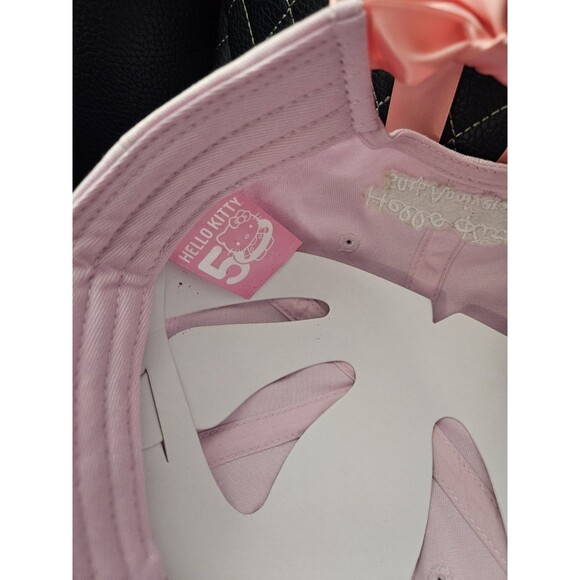 Hello Kitty 50th Anniversary Pink Baseball Cap with Ribbon Tie Back main image 4